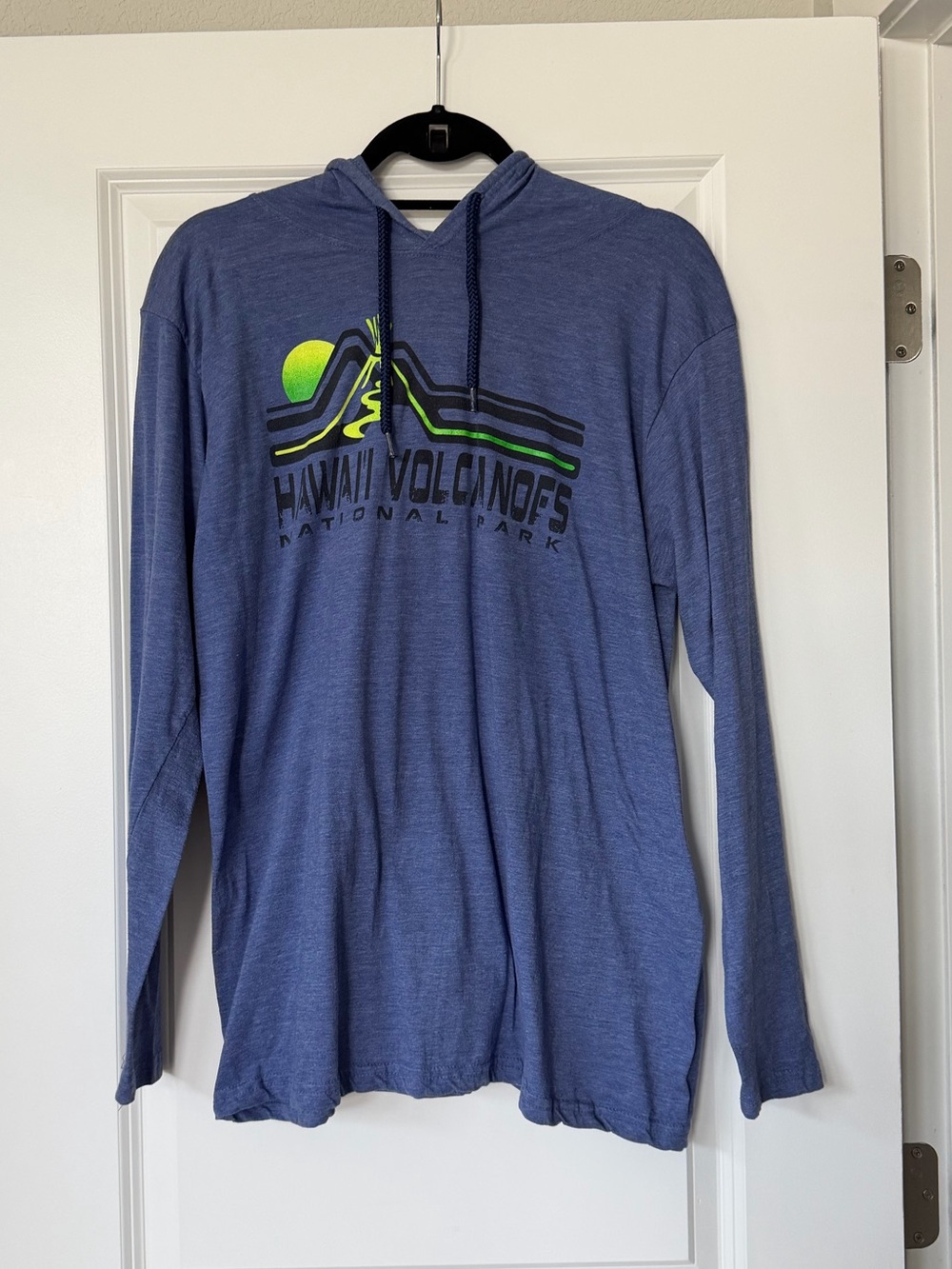 Hawaii Volcanoes National Park Blue Hooded Long-Sleeve Tee by